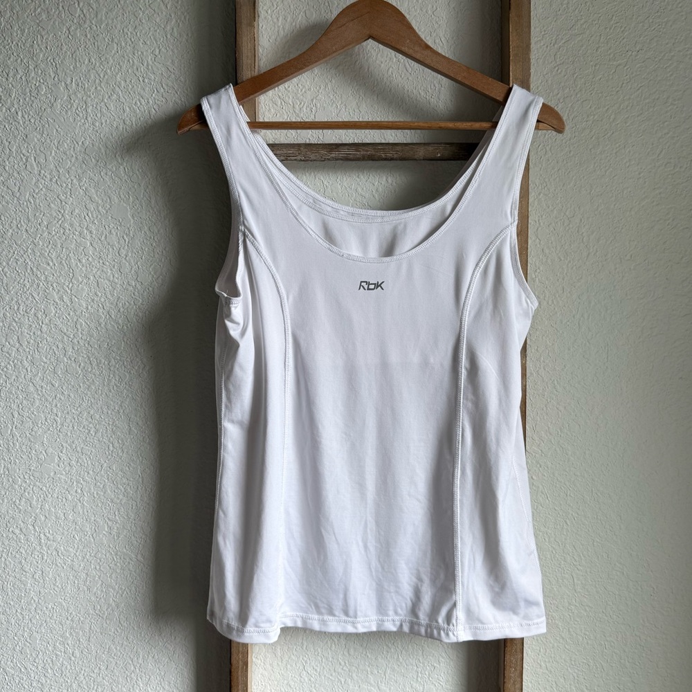 RBK white athletic tank sz: Large